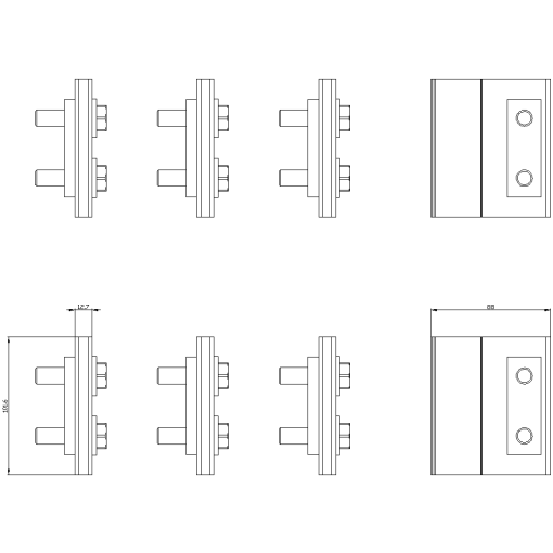 Blades Spare part for cradle guide frame rear walls with with rear vertica...