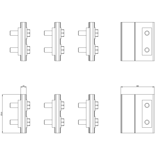 Blades Spare part for cradle guide frame rear walls with with rear vertica...