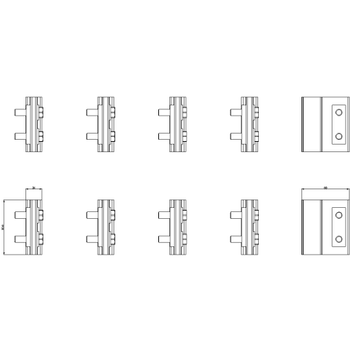 Blades Spare part for cradle guide frame rear walls with with rear vertica...