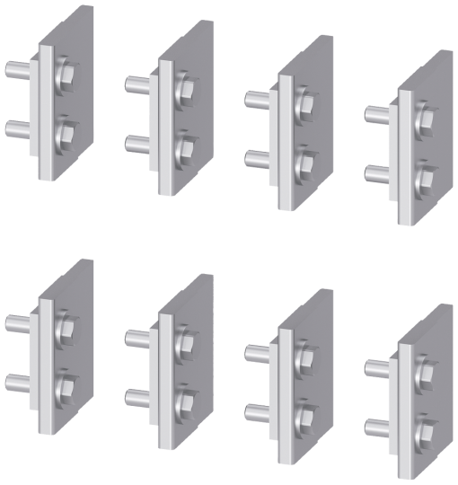 Blades Spare part for cradle guide frame rear walls with with rear vertica...