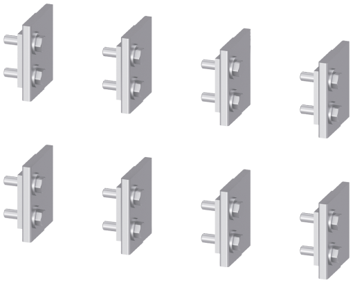 Blades Spare part for cradle guide frame rear walls with with rear vertica...
