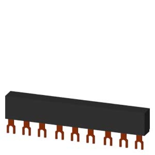 3-ph. busbars modular spacing 45 mm for 3 switches, connections in fork shape