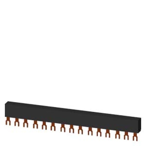 3-ph. busbars modular spacing 45 mm for 5 switches, connections in fork shape