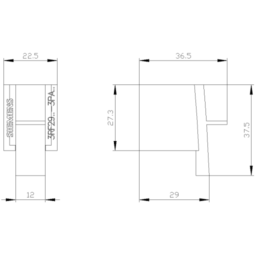 Terminal cover for 3RF213RF23 ring cable lug connection