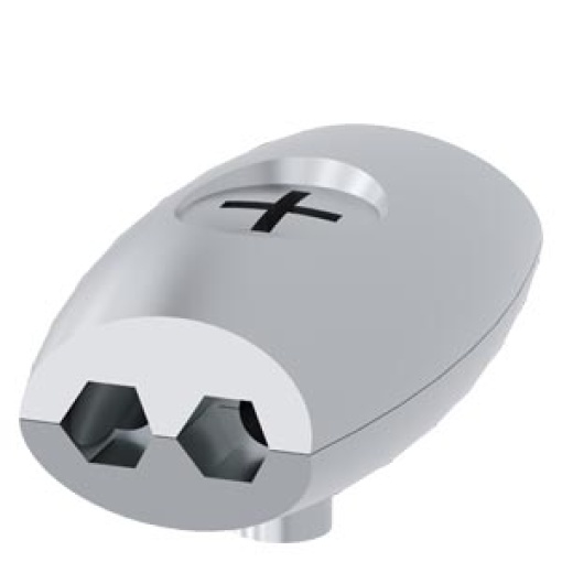 Rope clamp, egg shape, 4 mm