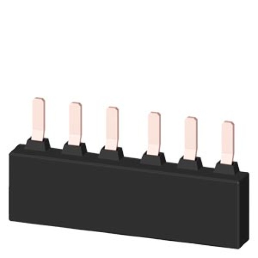 3-ph. busbar for 2 circuit breakers S2 modular spacing55 mm