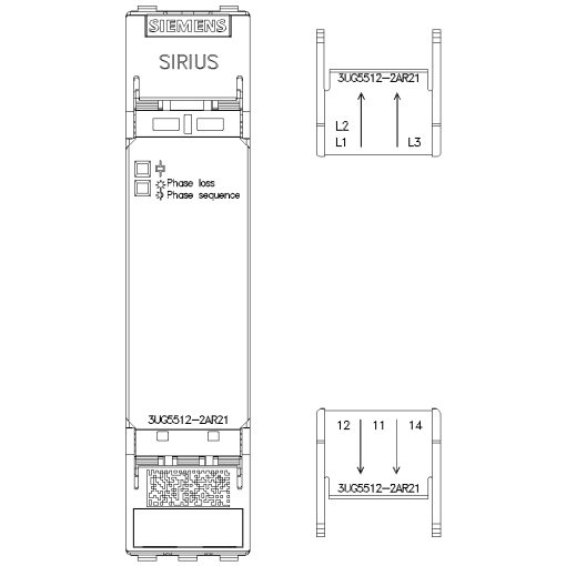 Line monitoring relay phase failure, phase sequence and asymmetry 1CO spring...