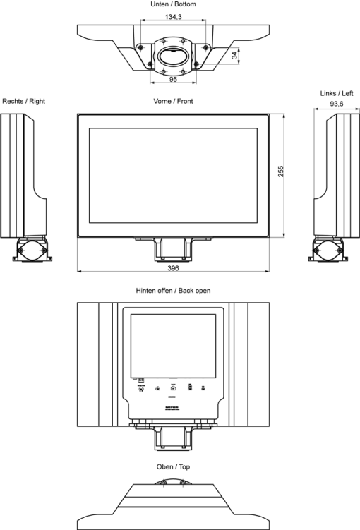 SIMATIC IPC IFP1500 V2 PRO 15" multi-touch, extended, pedestal