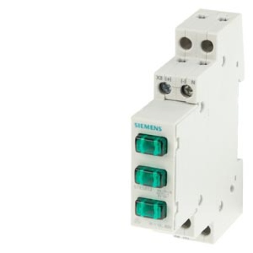 Phase signaling device 3 x LED, 230V 3 x green