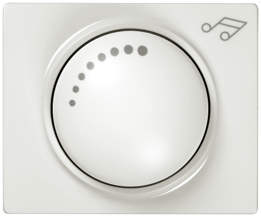 IRIS Cover plate for Loudspeaker socket with potentiometer polar white