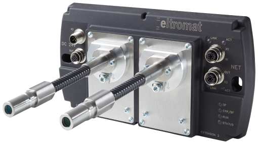 TRC3000 RSH-PN wedge mark sensor for 2 fiber-optic cables with RGB evaluation...