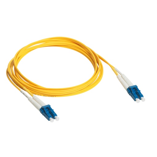 Cordões óticos monomodo OS1OS2 9125 μm LCLC duplex - comprimento 1 m
