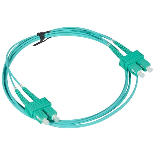 Cordões óticos multimodo OM4 50125 μm SCSC duplex - comprimento 2 m