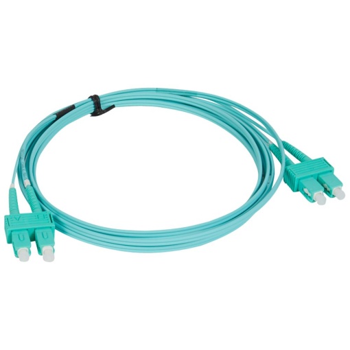 Cordões óticos multimodo OM4 50125 μm SCSC duplex - comprimento 3 m