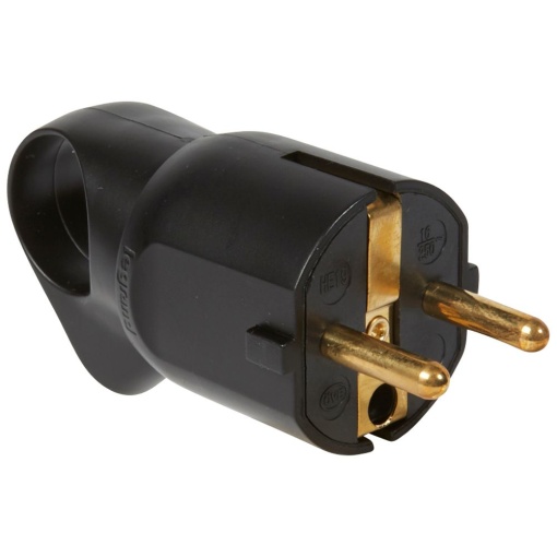 Ficha Macho 2PT - 16 A - com Anel plástico - Branca