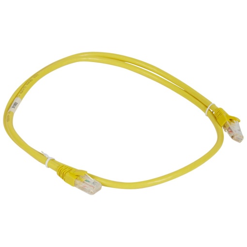 LCS3 - Cordões RJ 45 cat. 6A - UUTP impedância 100 Ω - PVC - amarelo - 1m