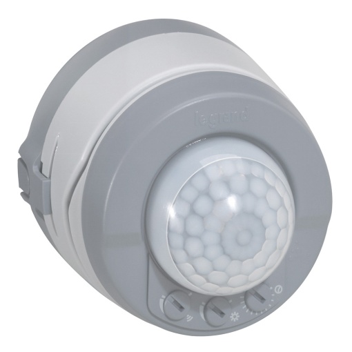 Plexo IP 55 monobloco saliente - Detetor de movimentos ângulo 360º, Cinzento