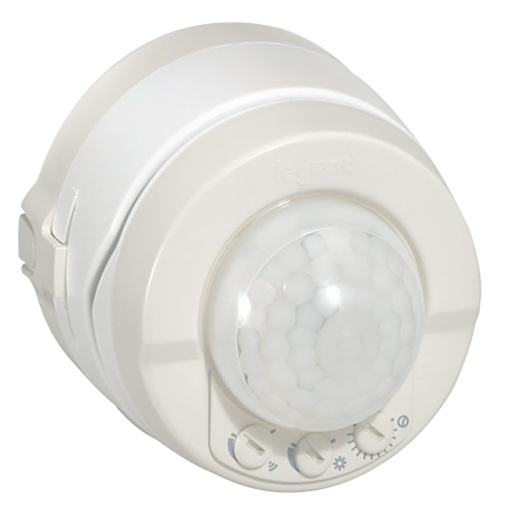 Plexo IP 55 monobloco saliente - Detetor de movimentos ângulo 360º, Branco