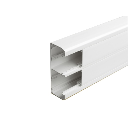 DLP - Calha de encaixe direto 130 x 50 - com 2 compartimentos - com tampa 45mm