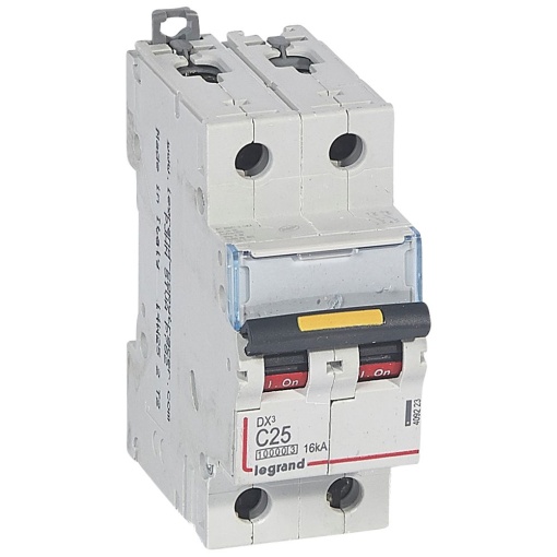 Disjuntores DX3 - 10000A16kA - 2P - 230400 V - 25A - curva C - 2 módulos