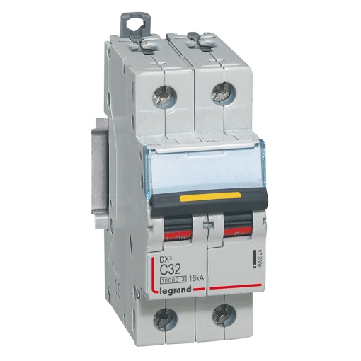 Disjuntores DX3 - 10000A16kA - 2P - 230400 V - 32A - curva C - 2 módulos