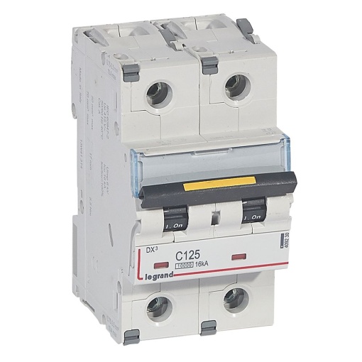 Disjuntores DX3 - 10000A16kA - 2P - 230400 V - 125A - curva C - 3 módulos