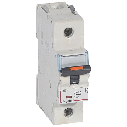 Disjuntores DX3 - 25kA - 1P - 230400 V - 32 A - curva C - 1,5 módulo