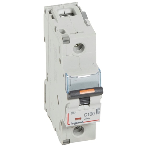 Disjuntores DX3 - 25kA - 1P - 230400 V - 100 A - curva C - 1,5 módulo