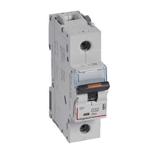 Disjuntores DX3 - 25kA - 1P - 230400 V - 32 A - curva D - 1,5 módulo