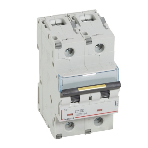 Disjuntores DX3 - 10000A16kA - 2P - 230400 V - 100A - curva C - 3 módulos