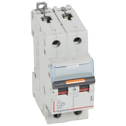Disjuntores DX3 - 25kA - 2P - 230400 V - 25 A - curva C - 2 módulos