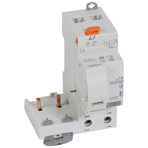 Bloco dif. adaptável DX3 p disj. 1Mpólo 2P 230 V 63 A 1000mA seletivo - F