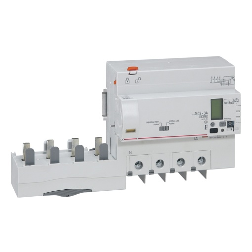 Bloco diferencial adaptável DX3 4P 400 V 125 A - 3001000mA regulável cmedida