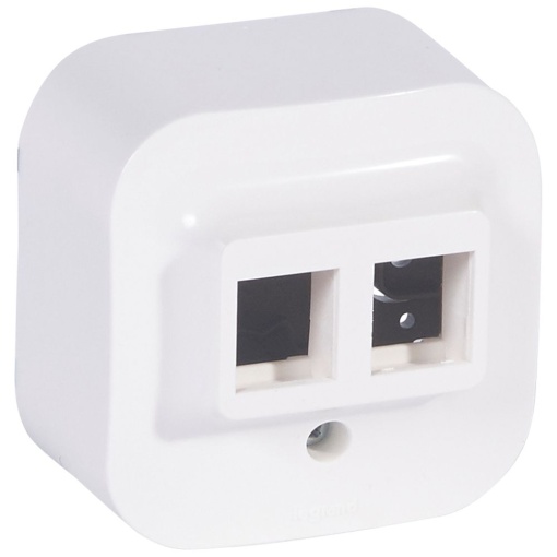 Forix saliente IP 21 - Adaptador para conector RJ 45 Keystone - Branco