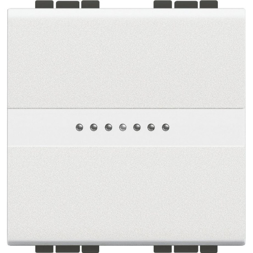 Livinglight - Botão 10 A NA iluminável - Comando axial - Branco, 2 módulos