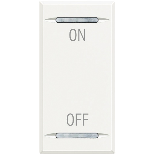 Tecla Axolute MyHOME - símbolo ONOFF - 1 módulo - Branco