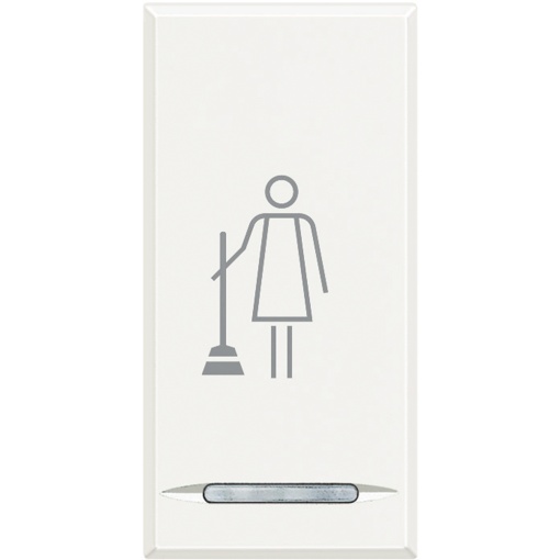 Tecla Axolute Limpar o quarto - 1 módulo - Branco