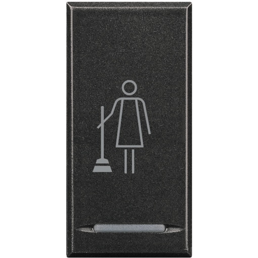 Tecla Axolute Limpar o quarto - 1 módulo - Antracite