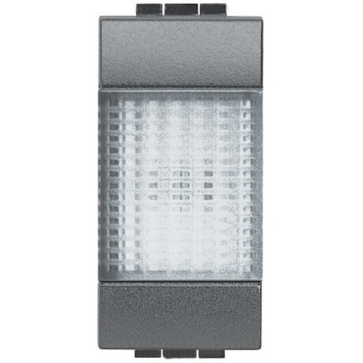 Livinglight - Sinalizador luminoso com difusor Transparente - Antracite, 1 mód