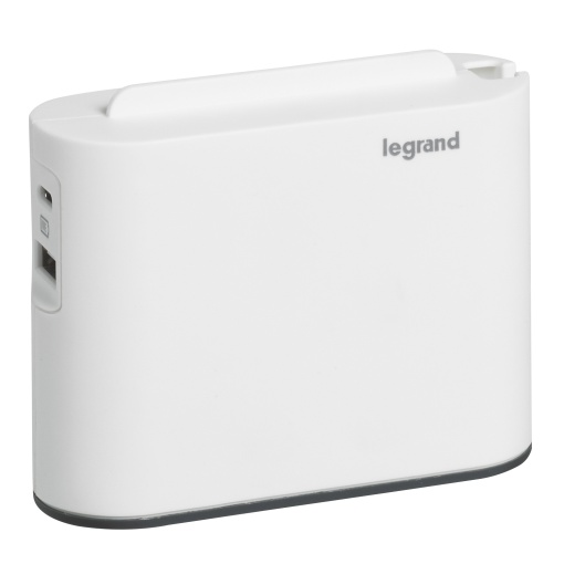 Ficha múltipla 2 x tomadas laterais 2P 6A e com USB AC - BrancoCinzento claro