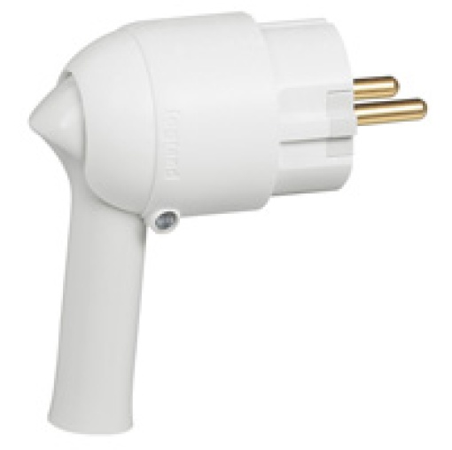 Ficha 2PT - 16 A - Schuko - fácil extração - branco