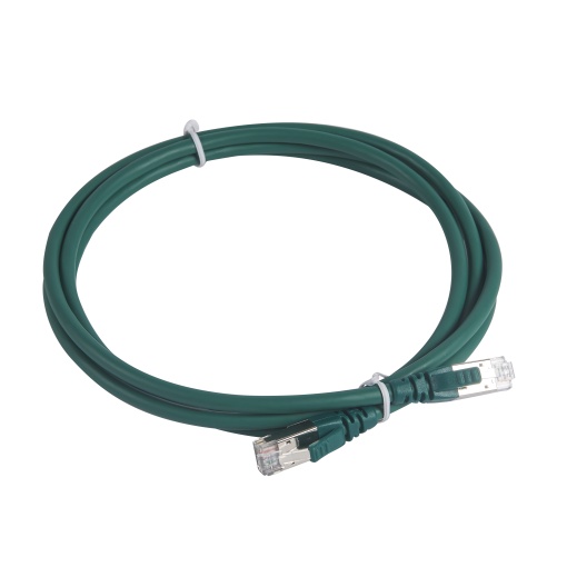 LCS3 - Cordões RJ 45 cat. 6A - SFTP impedância 100 Ω - LSFH - verde - 2m