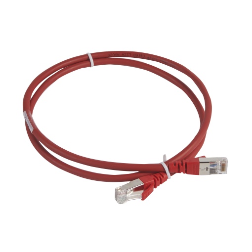 LCS3 - Cordões RJ 45 cat. 6A - SFTP impedância 100 Ω - LSFH - vermelho - 1m