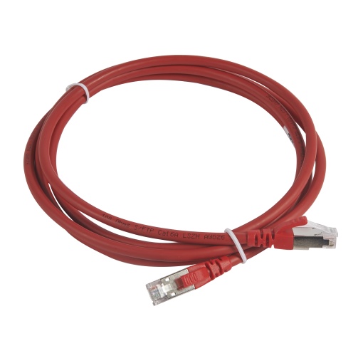 LCS3 - Cordões RJ 45 cat. 6A - SFTP impedância 100 Ω - LSFH - vermelho - 2m