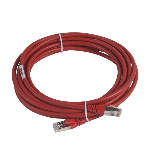 LCS3 - Cordões RJ 45 cat. 6A - SFTP impedância 100 Ω - LSFH - vermelho - 5m