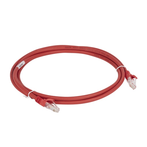 LCS3 - Cordões RJ 45 cat. 6A - UUTP impedância 100 Ω - LSFH - vermelho - 5m