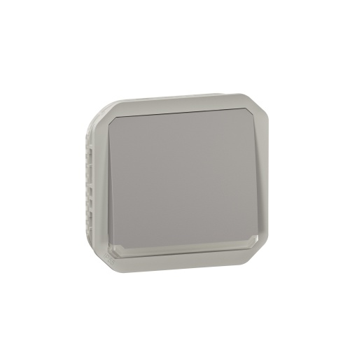 Plexo IP 55 componível - Botão simples NA luminoso, Cinzento
