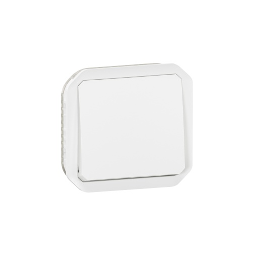 Plexo IP 55 componível - Botão simples NA, Branco