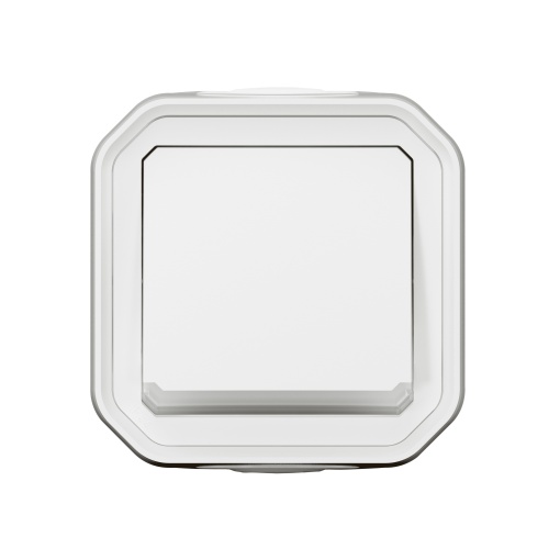Plexo IP 55 monobloco encastrar - Botão simples luminoso NA, Branco