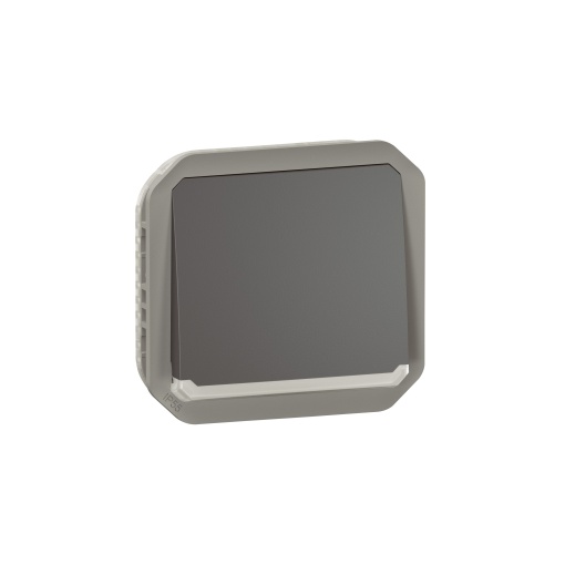 Plexo IP 55 componível - Botão simples NA luminoso, Antracite
